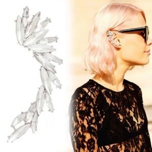 Crystal Leaf Crawler Earring